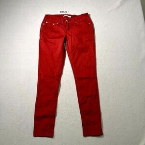 Levi's 535 Jeans Women 27 Red Denim Stretch 5 Pockets Dark Wash Super Skinny Leg